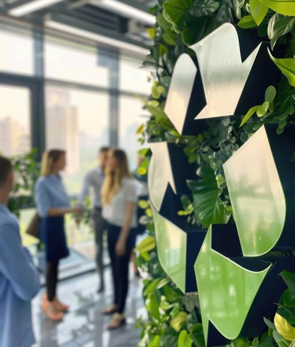 ecofriendly business environment with recycling symbol team discussion 96943 4471 transformed 1